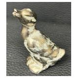 Vintage Stangl Pottery Colonial Silver Dish and Three Vintage Stangl Art Pottery Duck Figurines