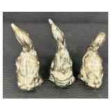 Vintage Stangl Pottery Colonial Silver Dish and Three Vintage Stangl Art Pottery Duck Figurines