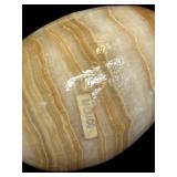 Stunning Marble Eggs From Mexico and Hand Painted Floral Egg Cup