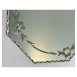 Elegant Vintage Etched Mirror and Two Petite Circular Vanity Mirrors