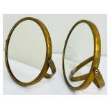 Elegant Vintage Etched Mirror and Two Petite Circular Vanity Mirrors