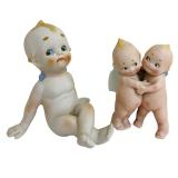 Vintage Centennial Novelty Cherub and Kewpie Hugger Dolls