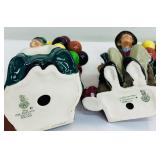 Vintage 1928 Royal Doulton Woman Balloon Seller HN1315 and  “The Balloon Man” HN1954 Bone China Figurines