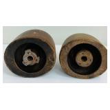 Pair of Vintage Wood Hat Molds