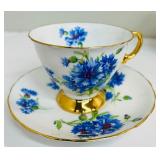 Vintage Teacups and Saucers including Paragon, Hammersley "Blue Cornflower" and More!