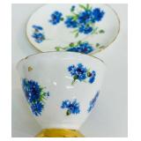 Vintage Teacups and Saucers including Paragon, Hammersley "Blue Cornflower" and More!