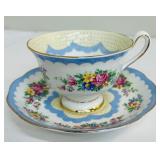 Vintage Teacups and Saucers including Paragon, Hammersley "Blue Cornflower" and More!