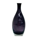 Stunning Tarnow Thick Art Glass Amethyst Vase