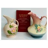 Vintage Wildflower Blue and Pink Hull Ewer and Vintage Hull Magnolia Ewer and Collector