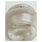 Antique Limoges P&B 12" Plate, Antique Victorian Bohemian Hand Painted Enamel Violet Flower Satin Uranium Glass Vase and Victorian White/Pink Bristol Glass