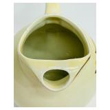 Vintage Hall’s Superior Quality Kitchenware Stoneware Pitcher with Ice Lip Round Shape Autumn Leaf MCM Mid Century Brown Orange Cream