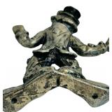 Vintage Pewter Clown and Hobo Miniature Clown Figurine on Stone Paper Weight