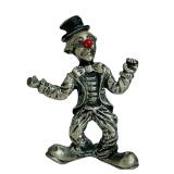 Vintage Pewter Clown and Hobo Miniature Clown Figurine on Stone Paper Weight