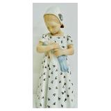 Vintage B&G Denmark Bing and Grøndahl #1721 Porcelain Girl Mary w/ Doll Figurine