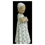 Vintage B&G Denmark Bing and Grøndahl #1721 Porcelain Girl Mary w/ Doll Figurine