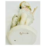 Heidi Cybis Porcelain Figurine Young Girl Holding Flowers