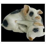 Vintage Royal Copenhagen Pair of Sleeping Pigs #683