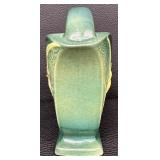 Antique Roseville Art Pottery Zephyr Lily Handled Basket Vase - 394-8" - Circa 1940