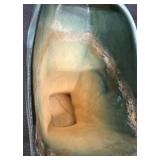 Antique Roseville Art Pottery Zephyr Lily Handled Basket Vase - 394-8" - Circa 1940