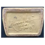 Antique Roseville Art Pottery Zephyr Lily Handled Basket Vase - 394-8" - Circa 1940