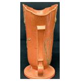 Antique Roseville Art Pottery Teasel Salmon / Rust Vase - 886-9