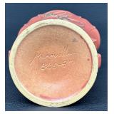 Antique Roseville Art Pottery Teasel Salmon / Rust Vase - 886-9