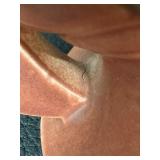 Antique Roseville Art Pottery Teasel Salmon / Rust Vase - 886-9