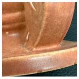 Antique Roseville Art Pottery Teasel Salmon / Rust Vase - 886-9