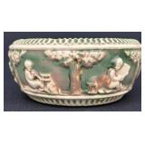 Antique Roseville Art Pottery Donatello Shallow Jardiniere Cherub Planter