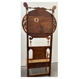 Antique Hall Tree with Mirror