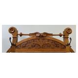 Antique Hall Tree with Mirror