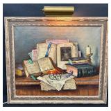 Framed Original Oil on Canvas Still Life Painting by JANOS CZENE APATFALVI