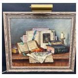 Framed Original Oil on Canvas Still Life Painting by JANOS CZENE APATFALVI