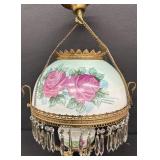 Vintage Hanging Kerosene Lamp / Vintage Hanging Globe Lamp