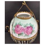 Vintage Hanging Kerosene Lamp / Vintage Hanging Globe Lamp