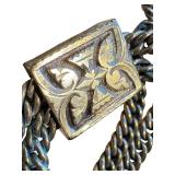 Antique Victorian F & B Gold Filled Locket Slide Fob / Antique Locket Watch Fob Chatelaine Slider