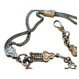 Antique Victorian F & B Gold Filled Locket Slide Fob / Antique Locket Watch Fob Chatelaine Slider