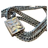 Antique Victorian F & B Gold Filled Locket Slide Fob / Antique Locket Watch Fob Chatelaine Slider