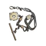 Antique Victorian F & B Gold Filled Locket Slide Fob / Antique Locket Watch Fob Chatelaine Slider