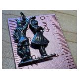Vintage German Sterling Silver (800) Twirling Man and Woman Charm