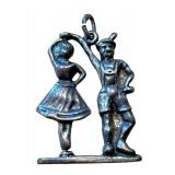 Vintage German Sterling Silver (800) Twirling Man and Woman Charm