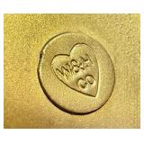 Vintage W & H Co Gold Filled Locket and Tiny 14k Heart Pedant