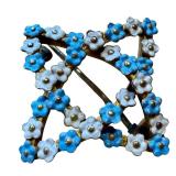 Vintage Enamel and Gold Filled Star Shaped Brooch