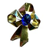 Vintage Sterling Silver Bow Shaped Brooch / Pin