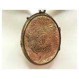 Antique Victorian Woven Hair Locket Necklace / Antique Victorian Mourning Macabre Real Hair Locket