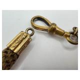 Antique Victorian Woven Hair Locket Necklace / Antique Victorian Mourning Macabre Real Hair Locket