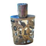 Vintage Sterling Silver Overlay Bottle