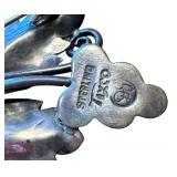 Vintage Sterling Silver Leaf and Grape Bunch Brooch / Pin