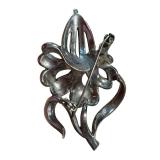 Beautiful Floral Design Marcasite Brooch
