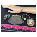 Vintage Ladies Finds! Vintage Mesh Coin Purse, Vintage Watch and More